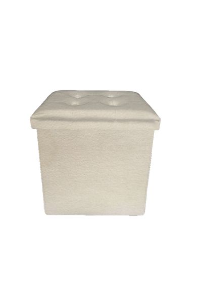 Puff Almacenaje Button 38 cm Terciopelo - Un Puff Innovador