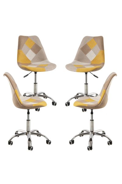 Pack 4 Sillas Neo Patchwork - Diseño Colorido y Comodidad para tu Comedor