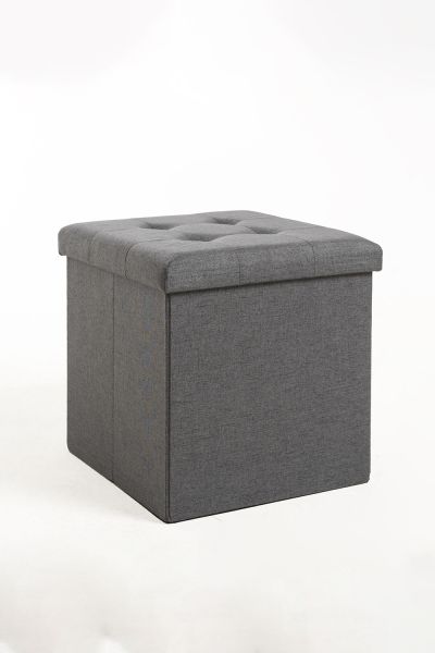 Puff Almacenaje Button 38 cm Tela - Un Puff Innovador
