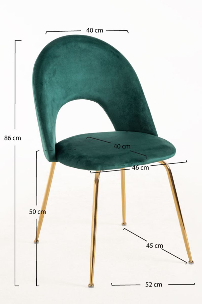 Silla Dawa Gold Terciopelo - Sofisticación y Estilo para tu Comedor