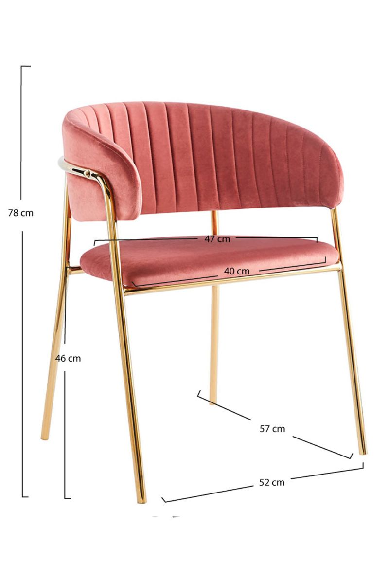 Silla Moniel Golden Terciopelo: Una Silla de Comedor elegante