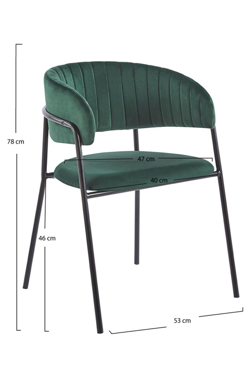 Silla Moniel Black Terciopelo: Una Silla de Comedor elegante