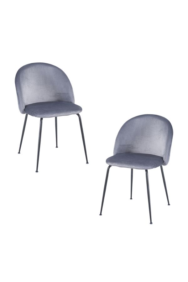 Pack 2 Sillas Black Dalnia Terciopelo