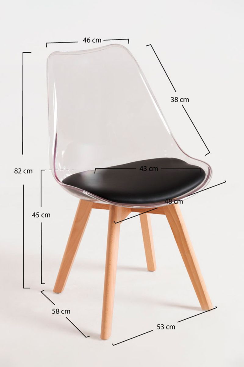 Sencillez y estilo nórdico en la silla Synk transparente