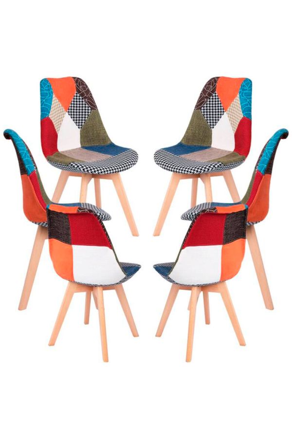 Pack 6 Sillas Synk Patchwork