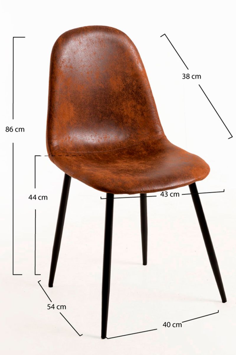 Silla Black Teok Polipiel Vintage - Una Silla de Diseño sensacional