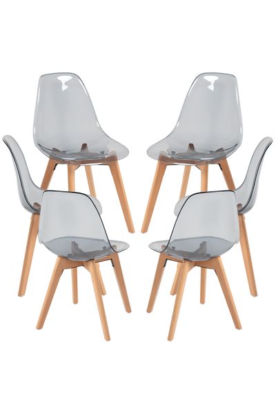 Pack 6 Sillas Kelen Ahumada - Elegancia Comedor