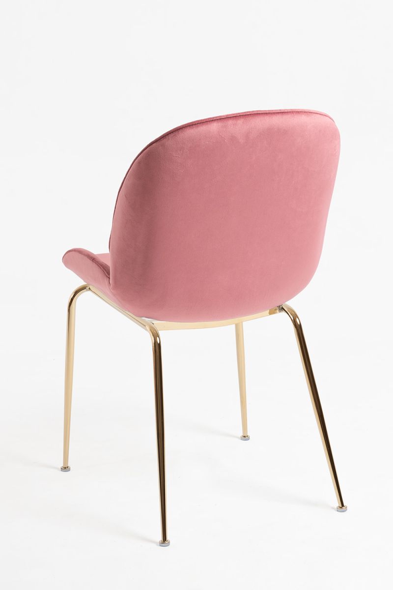 Silla Bille Golden Terciopelo: Estilo Vintage para completar tu Comedor