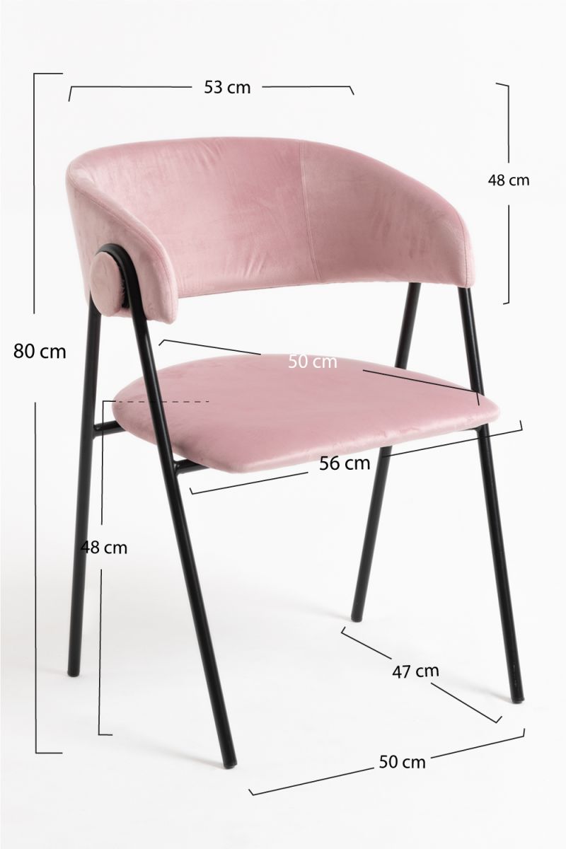 Silla Mihu Black Terciopelo: Una Silla de Comedor elegante