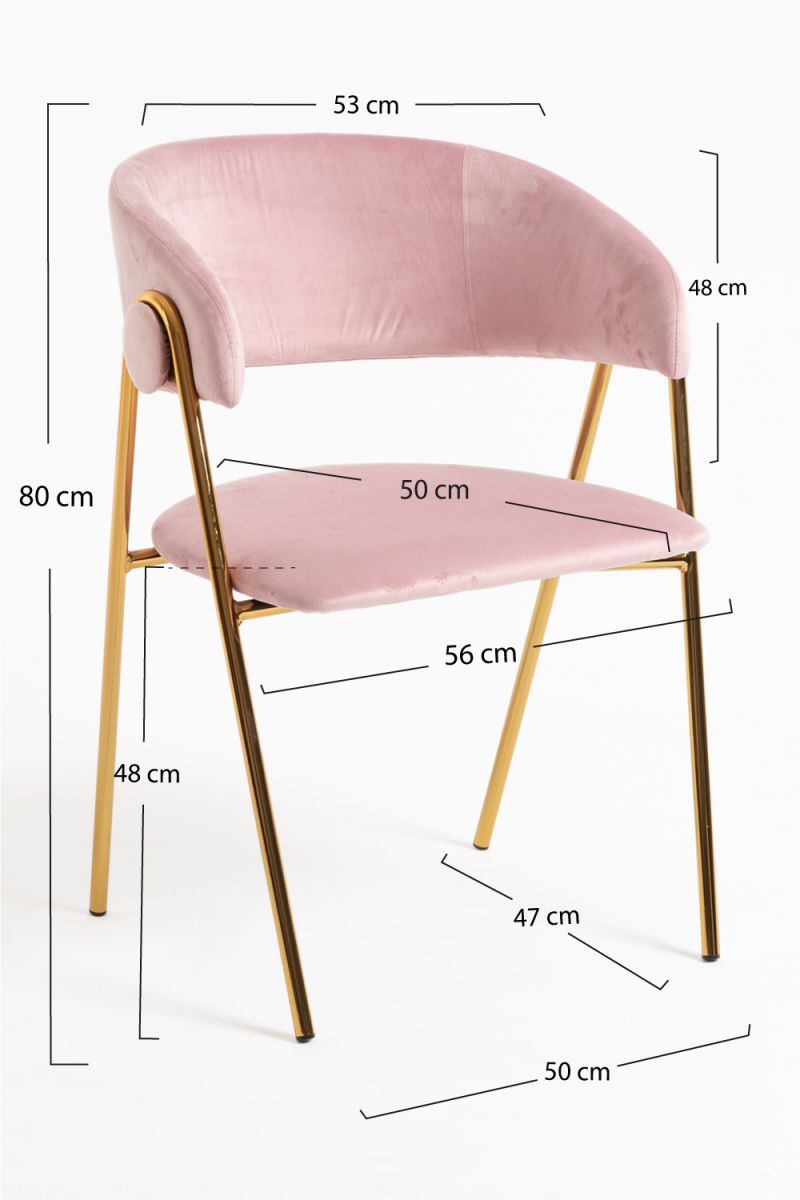Silla Mihu Gold Terciopelo: Una Silla de Comedor elegante