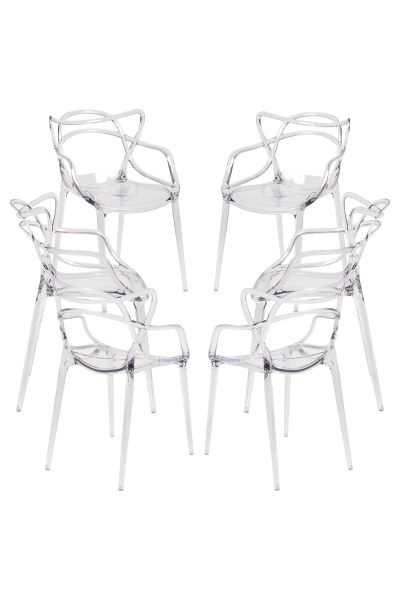 Pack 6 Sillas Korme Transparente