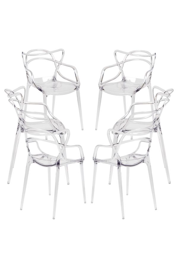 Pack 6 Sillas Korme Transparente