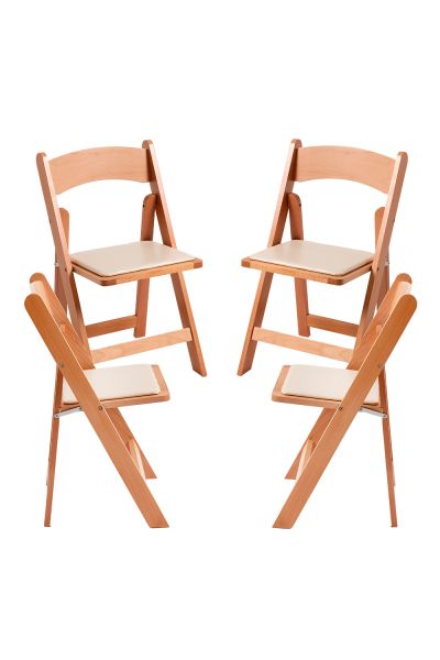 Pack 4 Sillas Plegables Wala Madera