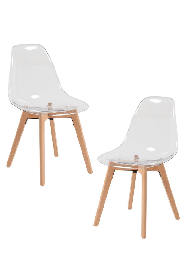 Pack 2 Sillas Kelen Transparentes