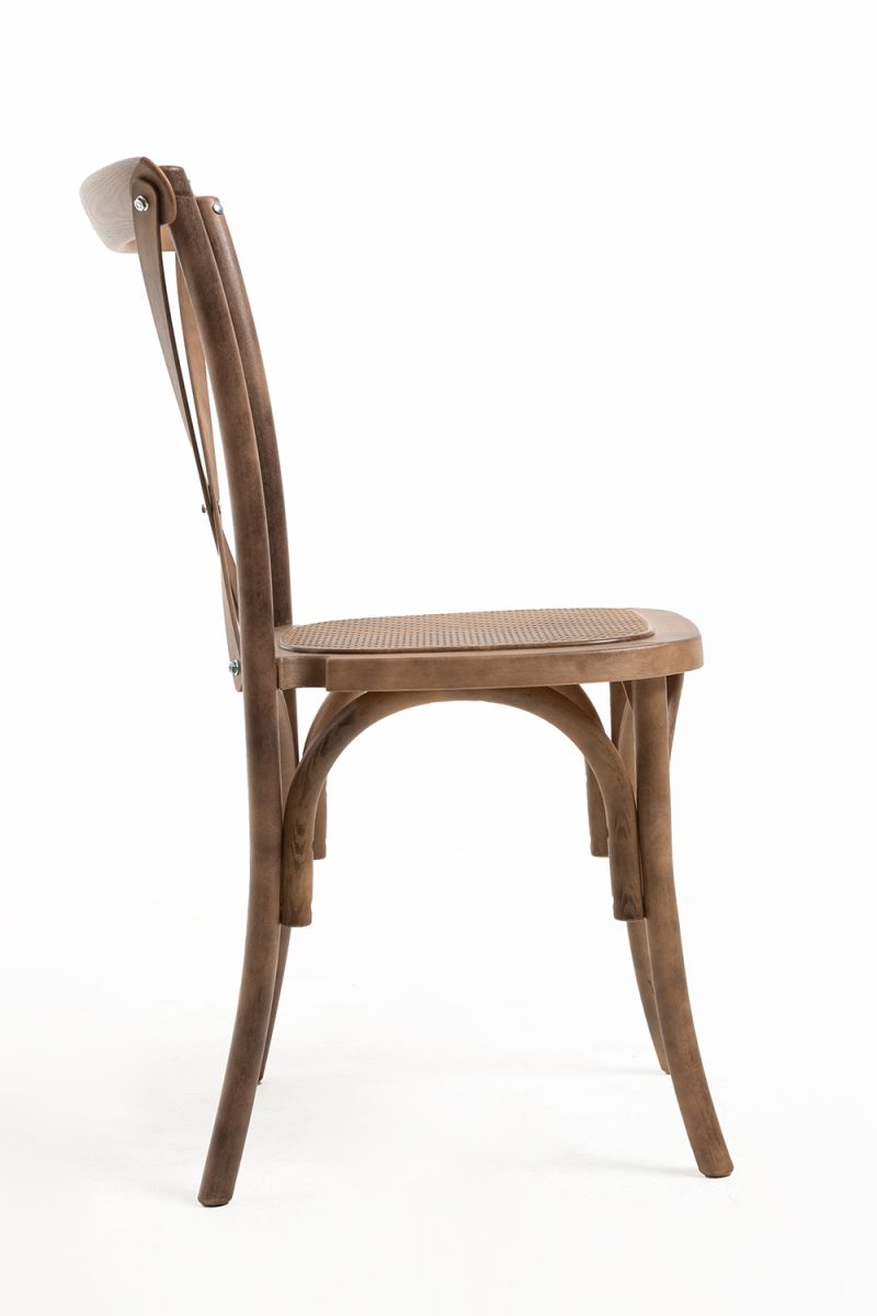 Pack 4 Sillas Altea Polipropileno efecto Rattan y Madera