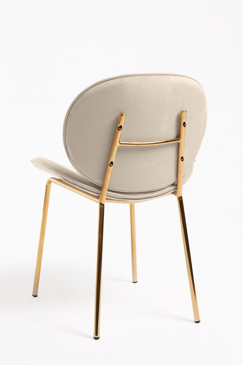 Silla Garry Golden Terciopelo: Estilo Vintage para completar tu Comedor