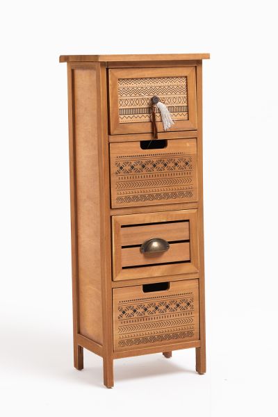 Mueble Auxiliar Yoti 4 Cajones: La cajonera de madera ideal