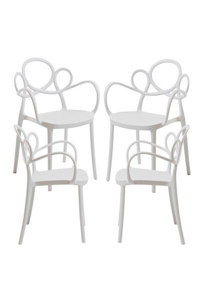 Pack 4 Sillas Sky con Reposabrazos - Diseño y durabilidad
