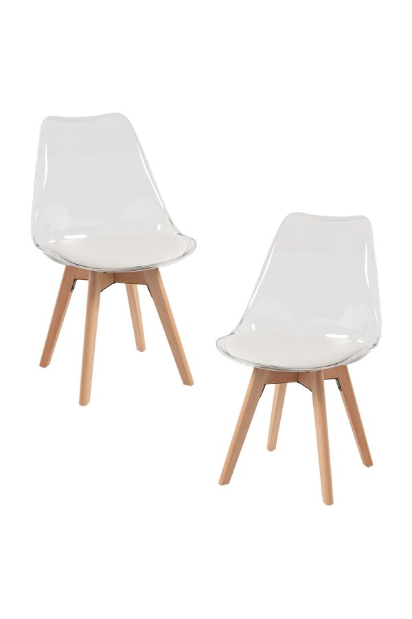 Pack 2 Sillas Synk Transparente Asiento