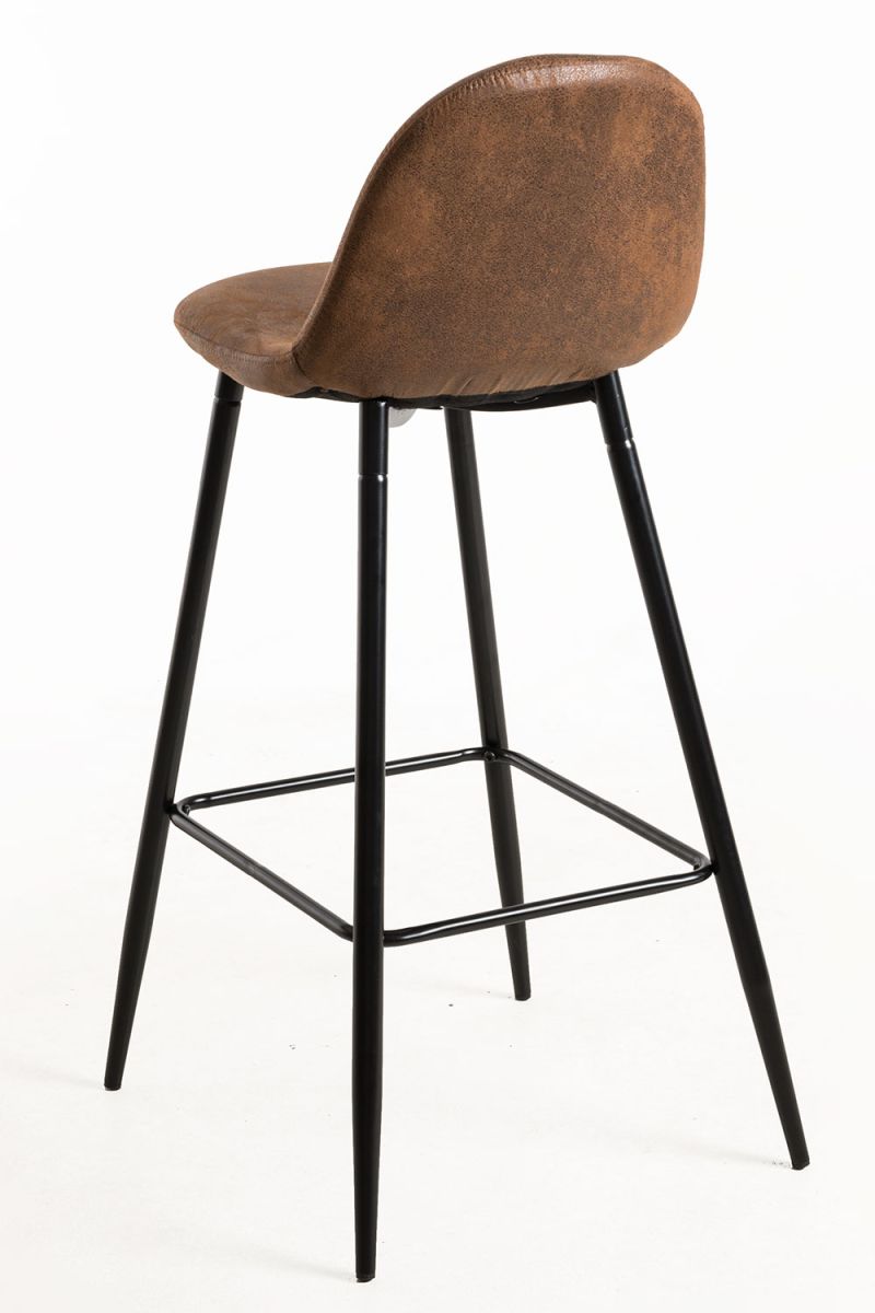 Taburete Black Teok Polipiel - Referente en Taburetes Altos de Cocina