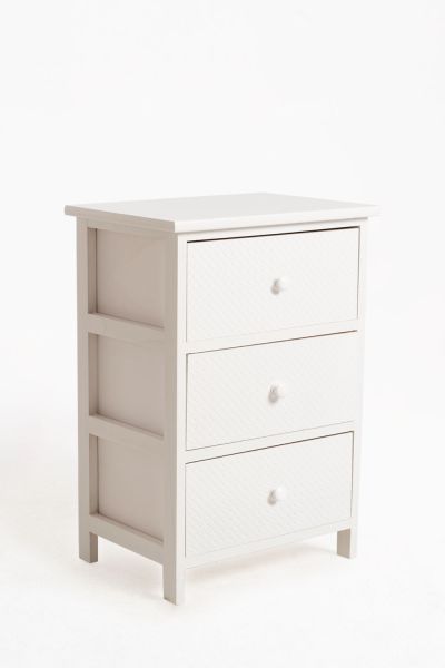 Mueble Auxiliar Lotuc Blanco Ancho 3 Cajones - Regalos Miguel