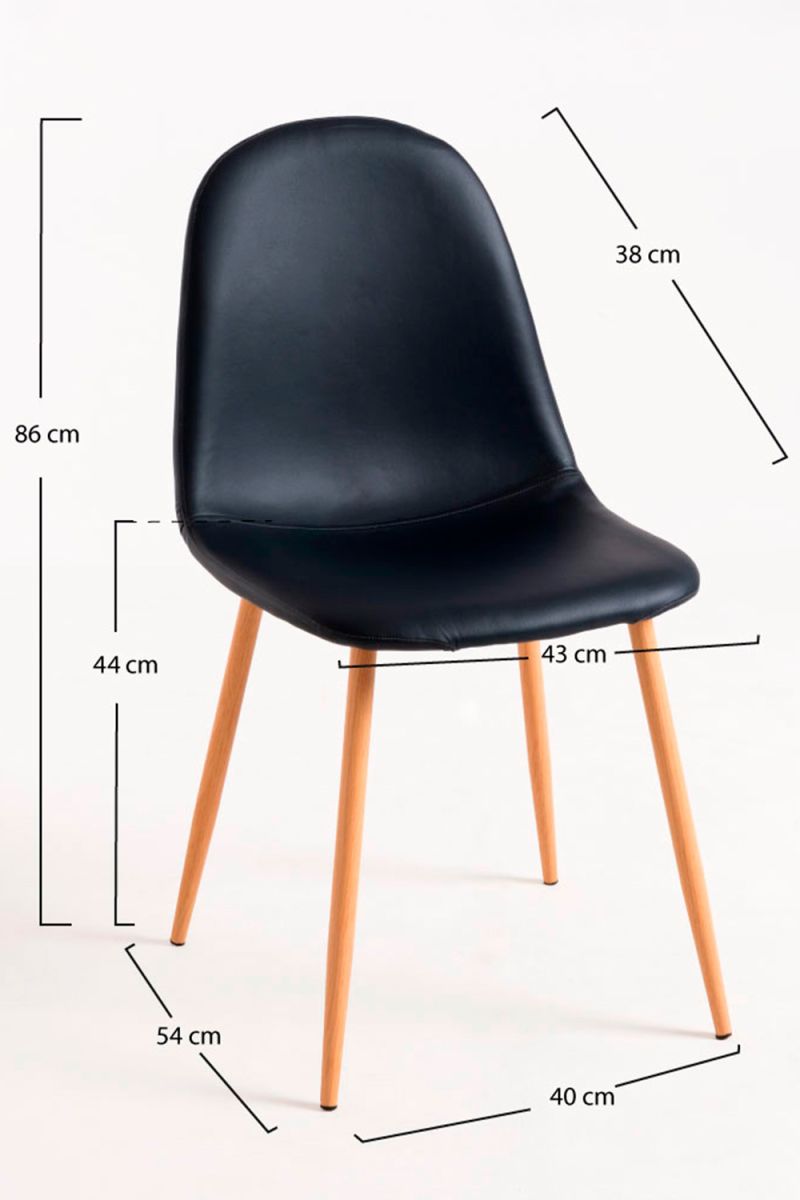 Pack 2 Sillas Teok Polipiel - Pack ideal de Sillas Nórdicas