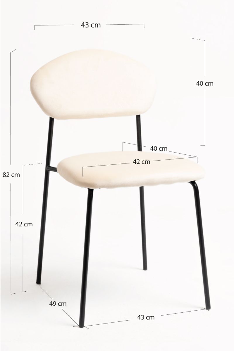 Silla Rinos Black Terciopelo - Elegancia y Comodidad - Regalos Miguel