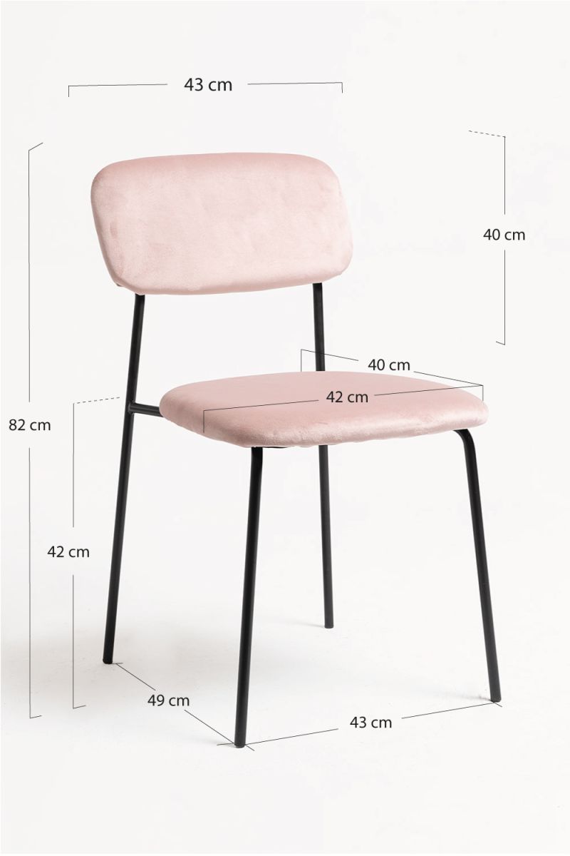 Silla Vius Black Terciopelo - Elegancia y Comodidad - Regalos Miguel