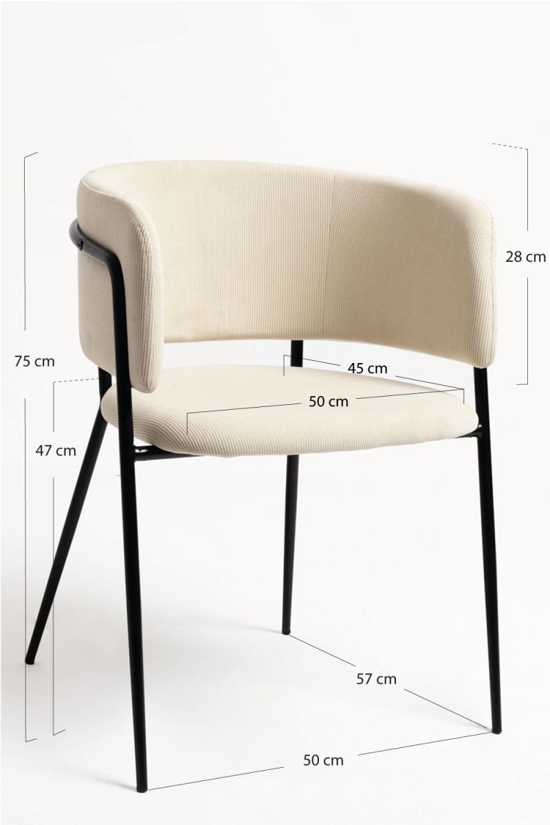 Silla Moniel en Pana: Una Silla de Comedor elegante