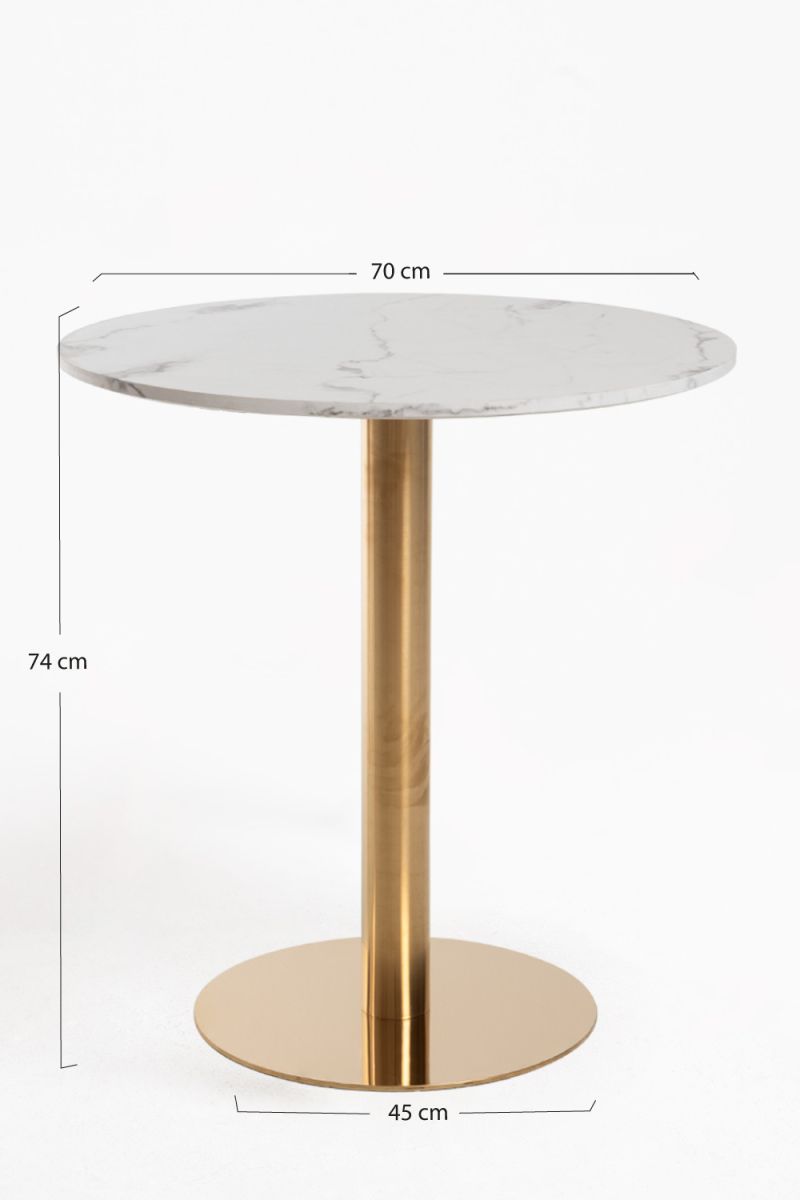 Mesa Firro Redonda 70cm Golden - Diseño y Funcionalidad - Regalos Miguel