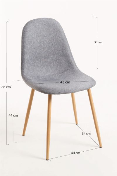 Pack 4 Sillas Teok Tela - La Silla Teok moderniza tu Comedor