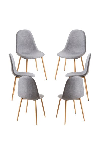 Pack 6 Sillas Teok Tela - Completa tu Comedor al mejor precio