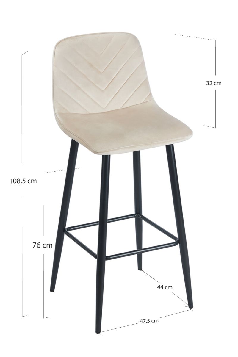 Taburete Coyal Black Terciopelo: La Silla de Salón que te mereces