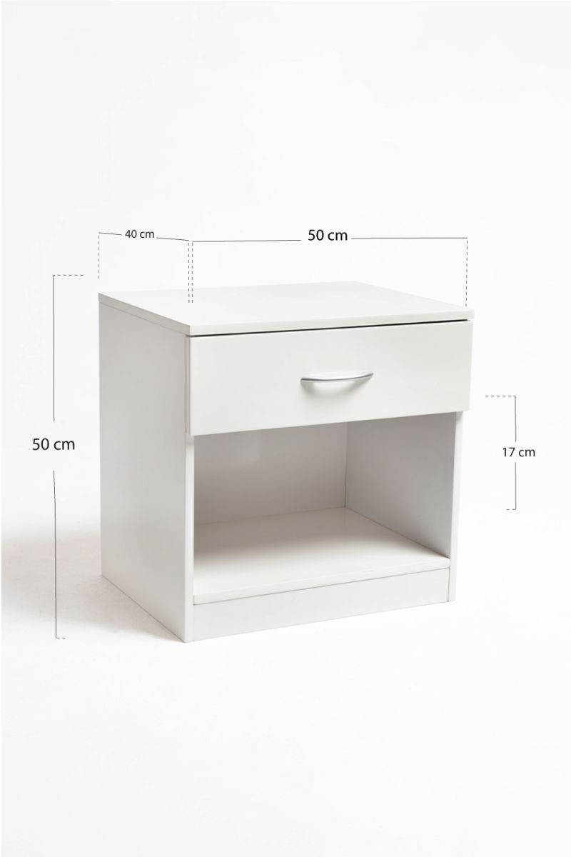 Mesita de Noche 1 Cajón Nielcy - Una Mesa Ideal de Estilo Nórdico
