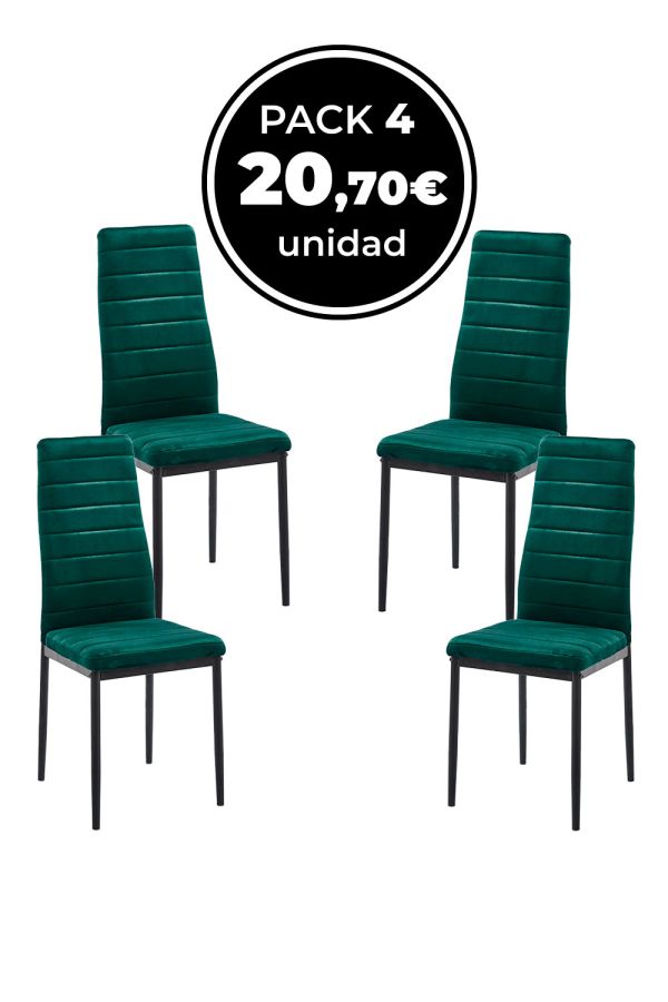 Pack 4 Sillas Lauter Terciopelo