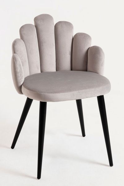 Silla Hand Terciopelo - Patas Negras - Estilo y Comodidad