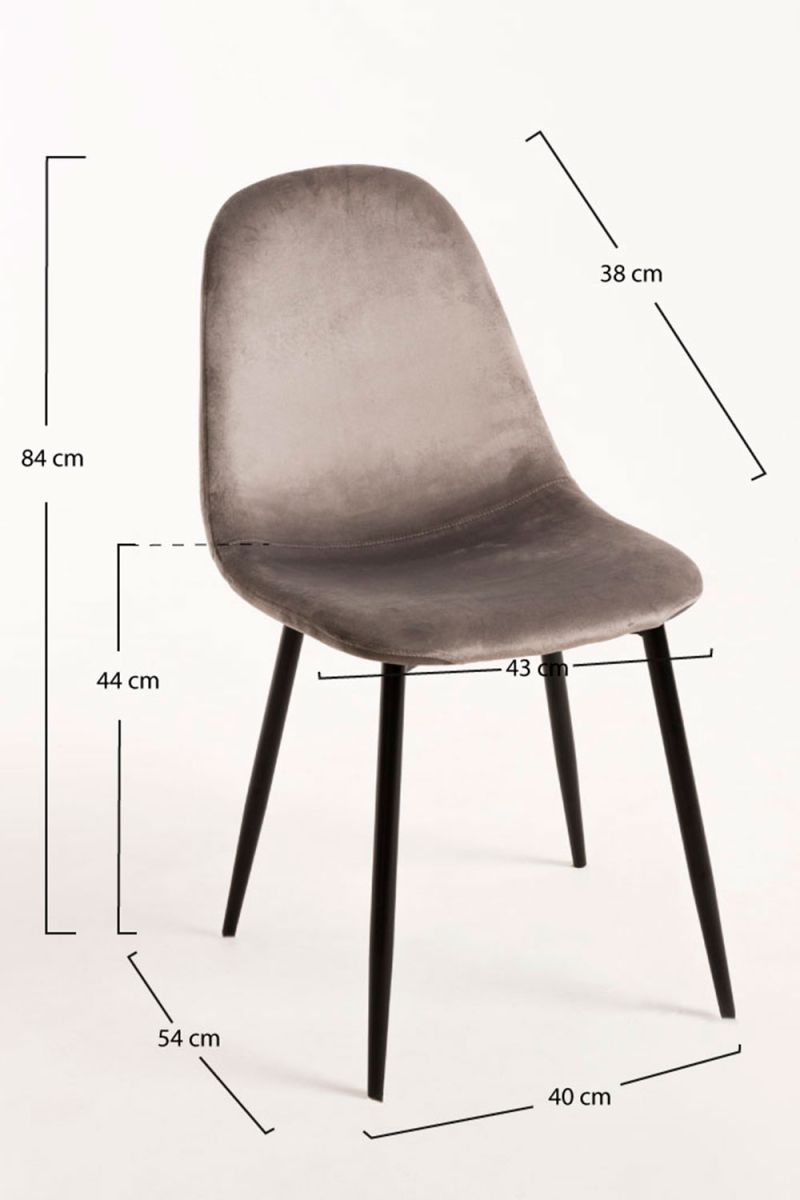 Silla Teok Black Terciopelo: Una Silla de Comedor Ideal