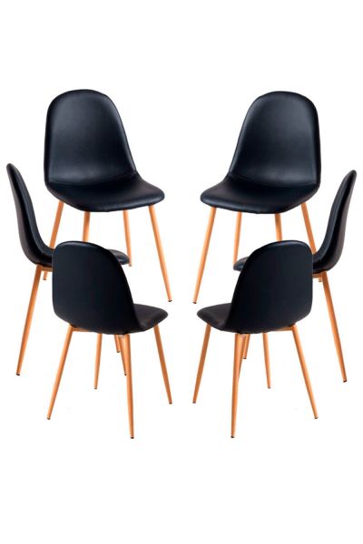 Pack 6 Sillas Teok Polipiel - Completa tu Salón como mereces