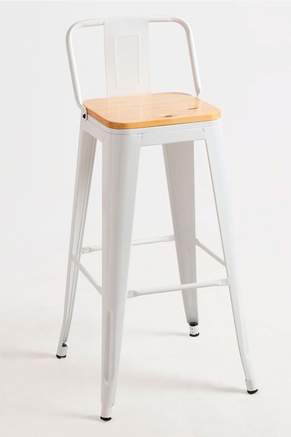 Taburete Torix Respaldo Madera Natural