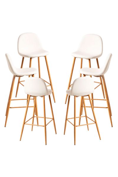 Pack 6 Taburetes Teok - Elegancia y Comodidad