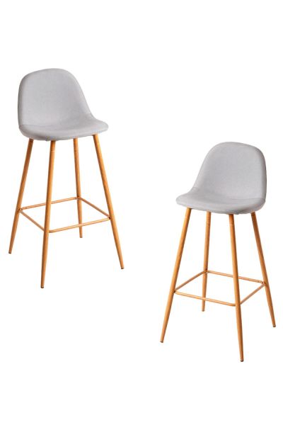 Pack 2 Taburetes Teok Tela - Estilo Moderno y Confort para tu Cocina