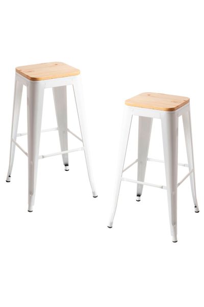 Pack 2 Taburetes Torix Altos Madera Natural en Regalos Miguel