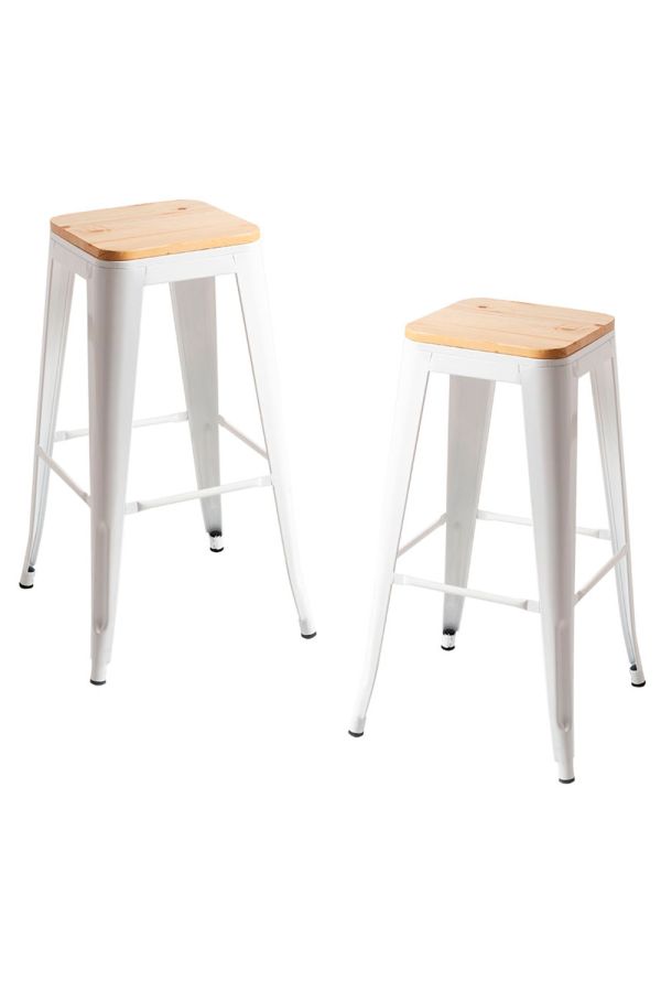 Pack 2 Taburetes Torix Altos Madera Natural
