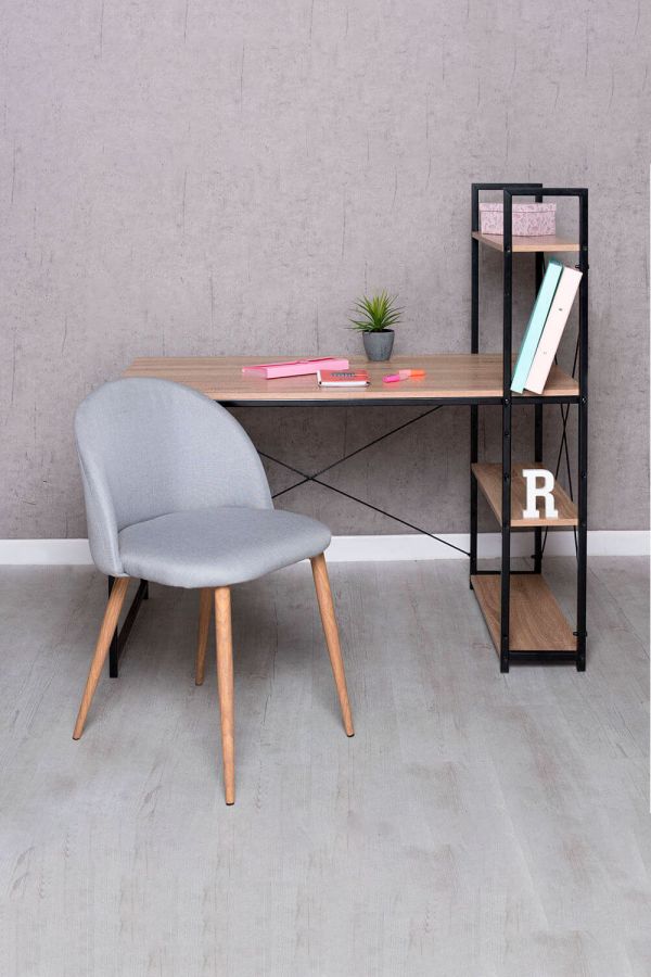 Conjunto Escritorio Kecil y Silla Vint Tela