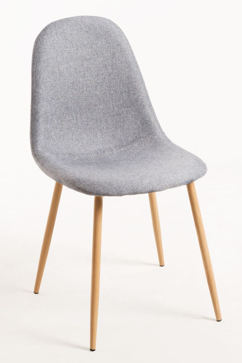 Conjunto Escritorio Kecil y Silla Teok Tela - Estilo Vanguardista