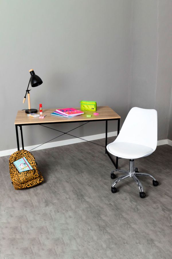 Conjunto Escritorio Dek y Silla Neo Asiento Blanco