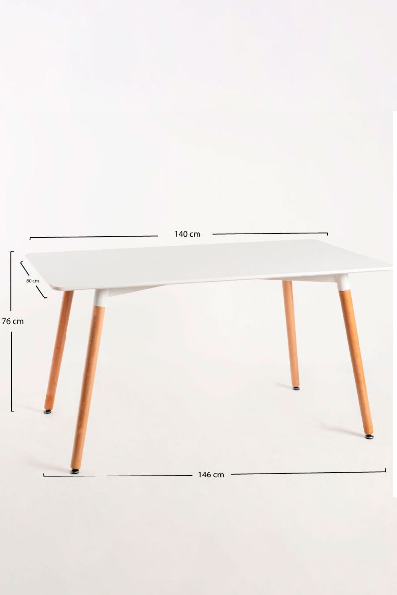 Mesa Tower Rectangular 140 x 80 cm: Una Mesa de Comedor Ideal