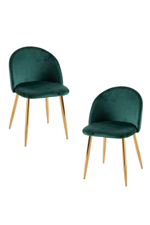 Pack 2 Sillas Vint Terciopelo Golden