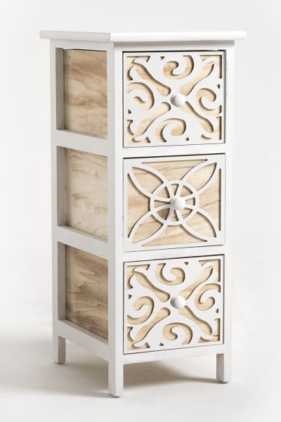 Cajonera Estrecha Carvy 3 Cajones - Orden Elegante