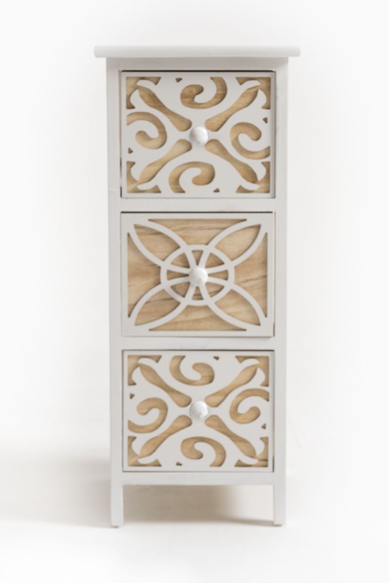 Cajonera Estrecha Carvy 3 Cajones - Orden Elegante
